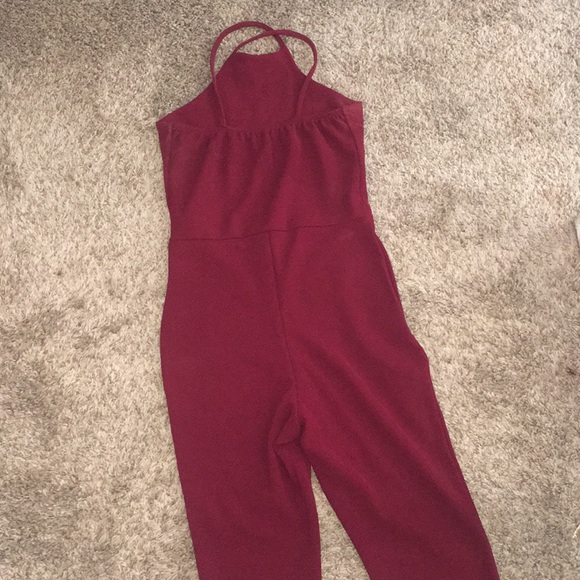 Burgundy jumpsuit - Picture 2 of 2